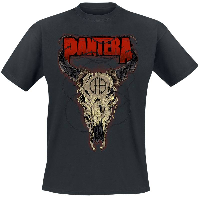 Pantera Steer Skull T-Shirt schwarz in XXL von Pantera