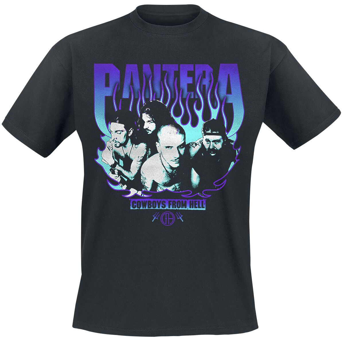 Pantera T-Shirt - Cowboys From Hell Flames - S bis 3XL - für Männer - Größe M - schwarz  - Lizenziertes Merchandise! von Pantera