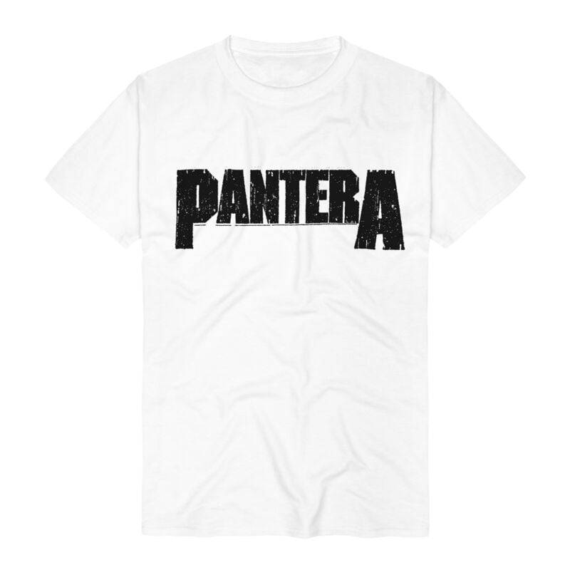 Pantera T-Shirt - Logo - S bis 3XL - für Männer - Größe M - weiß  - Lizenziertes Merchandise! von Pantera