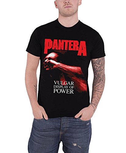 PANTERA T Shirt Vulgar Display of Power Band Logo offiziell Herren Schwarz XXL von PANTERA