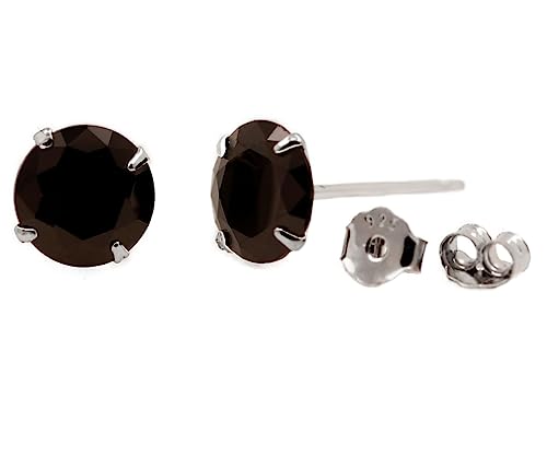 Ohrstecker 925 Silber Zirkonia Ohrringe viele Farben Größen 2st. 3 4 5 6 7 8 3 mm Nacht von Pantercats