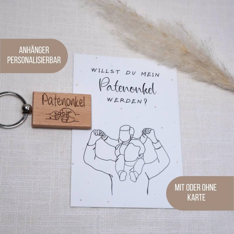 Patenonkel Fragen Schlüsselanhänger Mit Karte - Willst Du Mein Werden? | Geschenk Patenfrage Personalisiert Taufe Patenonkel Fragen Schlüsselanhänger Mit Karte - Willst Du Mein Werden? | Geschenk Patenfrage Personalisiert Taufe von Pantersie