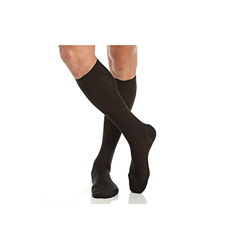 Pantherella Herren Laburnum Klassische Socken, Dunkelbraun/Braun, Large von Pantherella