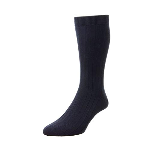 Pantherella Herren-Socken mit Pembrey-Motiv, Baumwolle - Blau - Large (US 11.5-13) von Pantherella