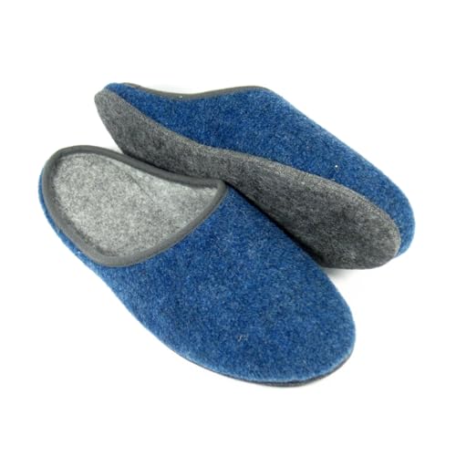 Pantoffelmann Filzpantoffeln mit Filzsohle I Navy I Größe 43 I Atmungsaktive & bequeme Filzhausschuhe für Damen & Herren I Stilvolle & warme Hausschuhe Pantoffelmann Filzpantoffeln mit Filzsohle I Navy I Größe 43 I Atmungsaktive & bequeme Filzhausschuhe für Damen & Herren I Stilvolle & warme Hausschuhe von Pantoffelmann
