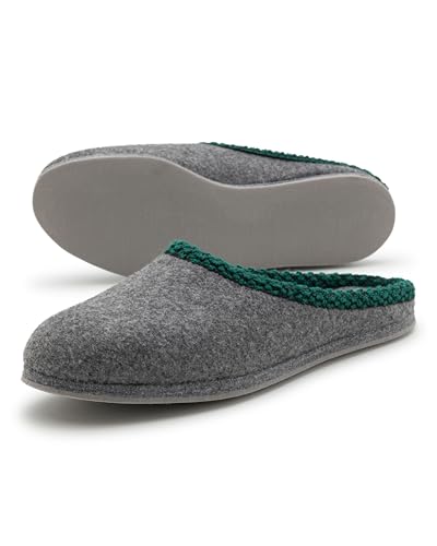 Pantoffelmann Filzpantoffel mit Gummisohle I Atmungsaktive Unisex Hausschuhe Filz I Rutschfeste Pantoffeln Herren & Damen mit warmem Zwischenfilz von Pantoffelmann