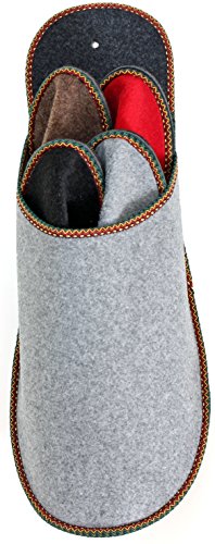 Gästepantoffelset Grau von Pantoffelmann