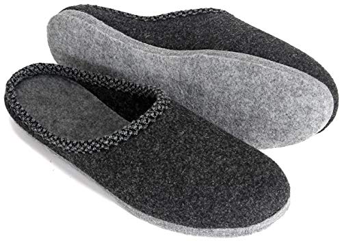 Pantoffelmann Walk-Filzpantoffel Anthrazit 46/47 von Pantoffelmann