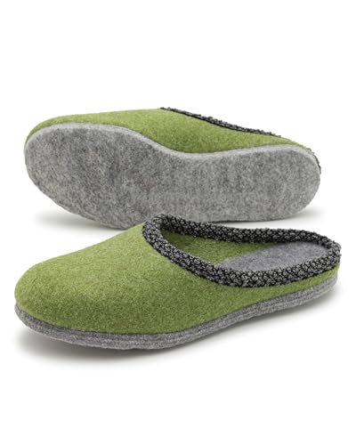 Pantoffelmann Walk-Filzpantoffel Lind 45 von Pantoffelmann