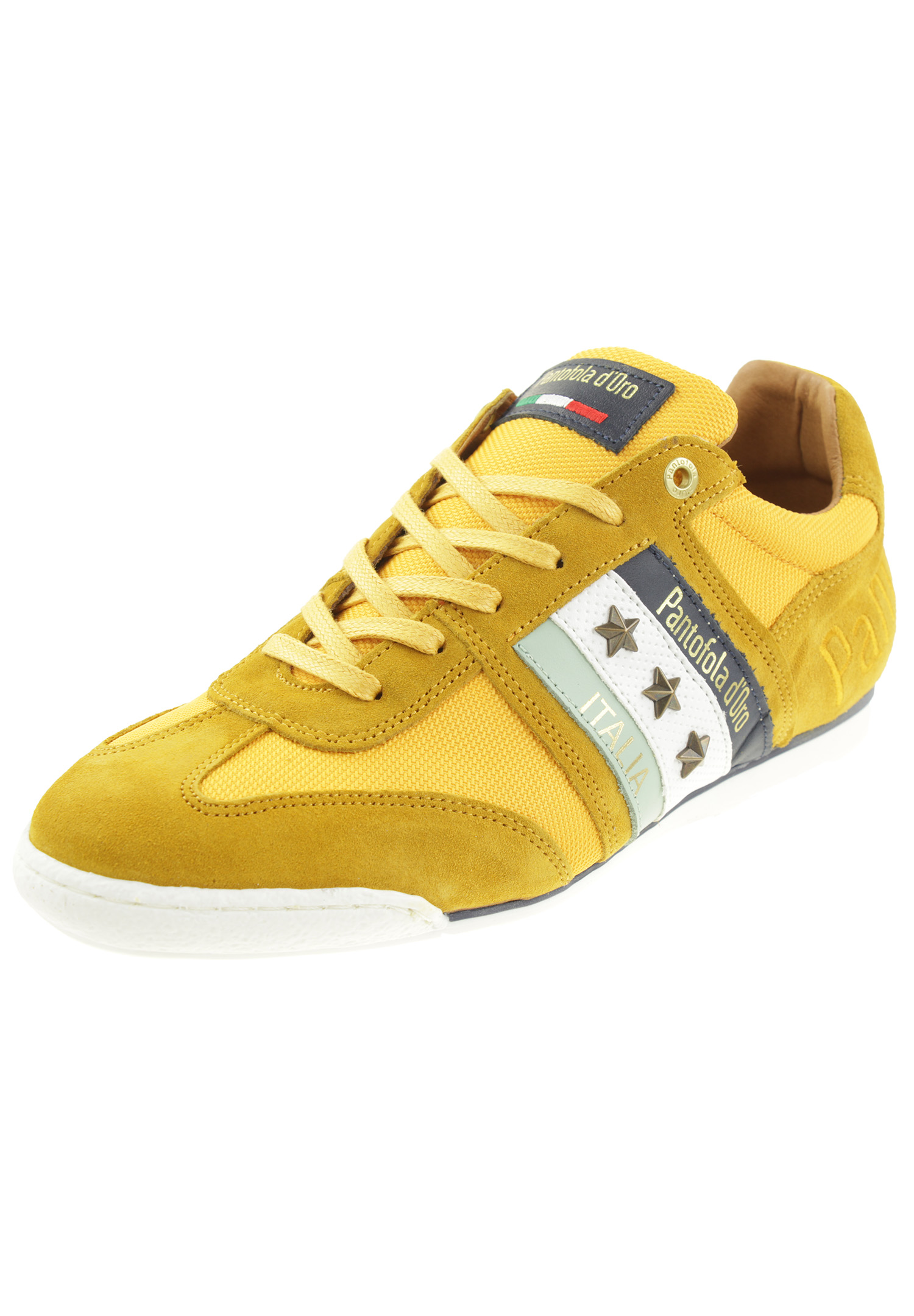 Pantofola d&#039; Oro IMOLA CANVAS UOMO LOW Herren Leder Sneaker 10221036 gelb von Pantofola D&#039;Oro