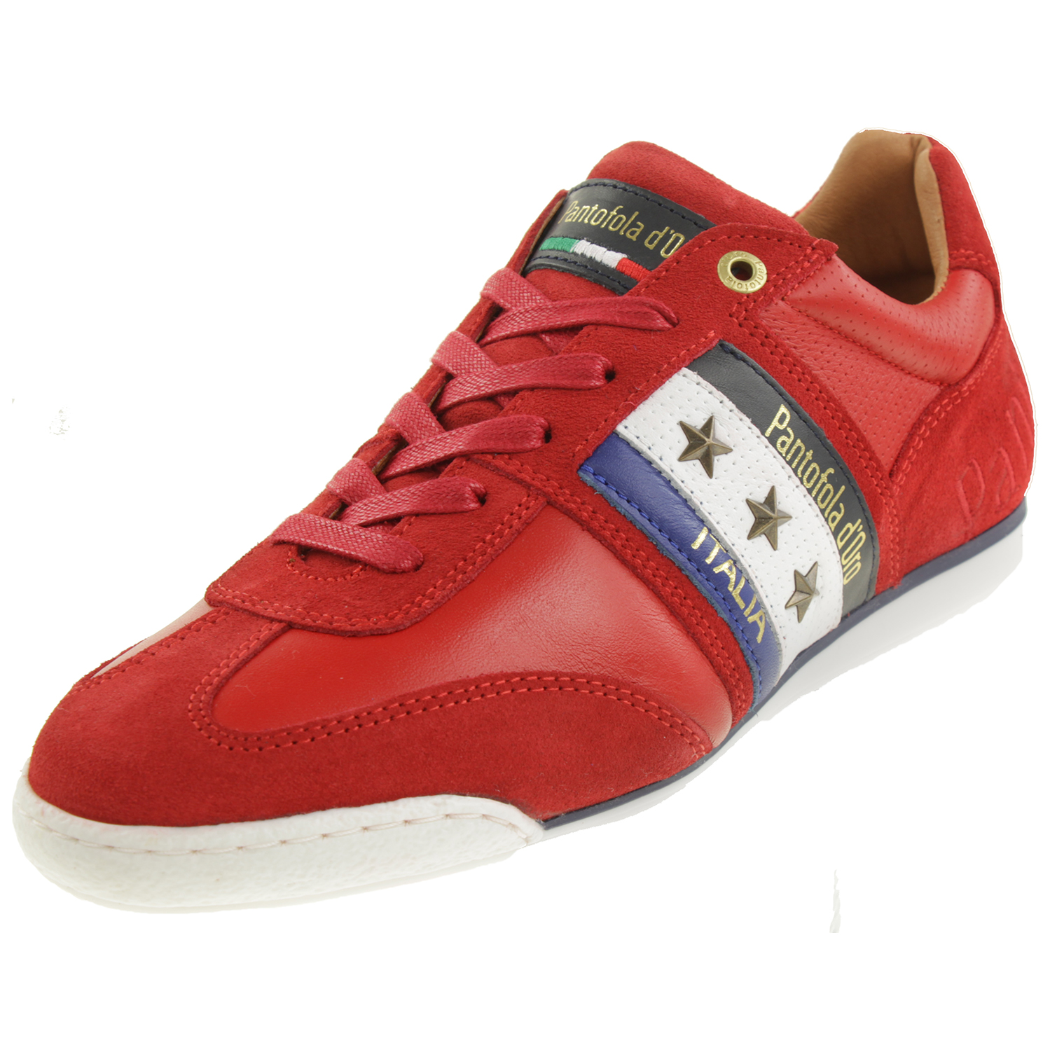 Pantofola d&#039; Oro IMOLA COLORE UOMO LOW Herren Leder Sneaker 10213040 Rot von Pantofola D&#039;Oro