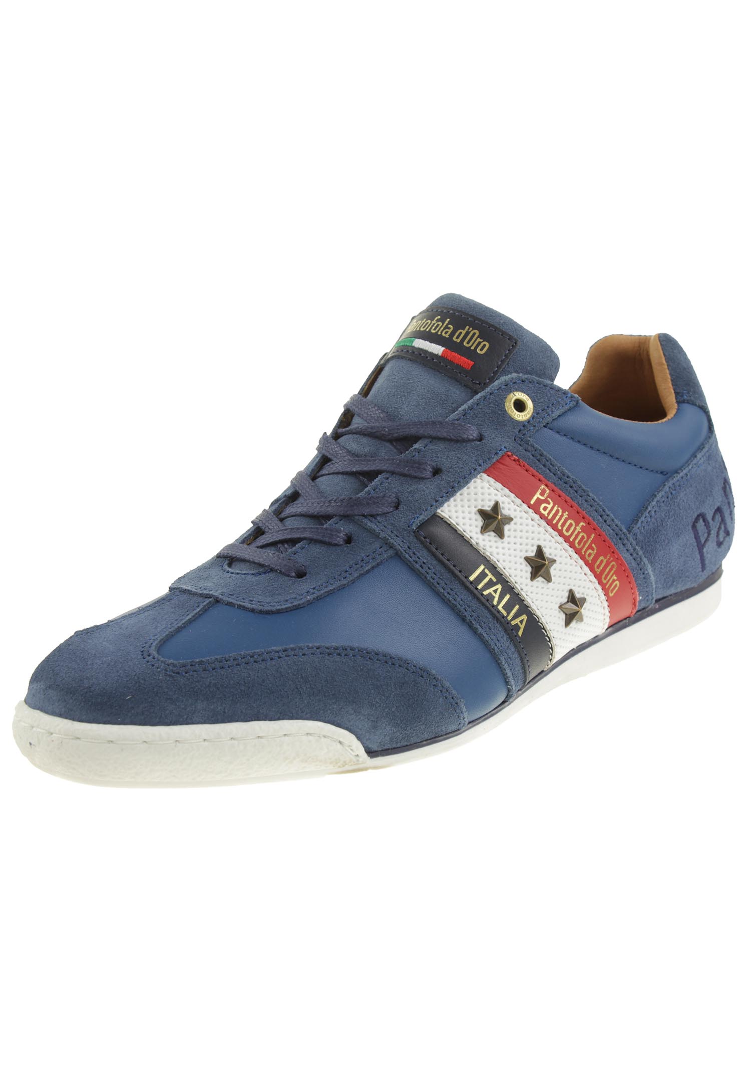 Pantofola d&#039; Oro IMOLA UOMO LOW Herren Leder Sneaker 10221033 Blau von Pantofola D&#039;Oro