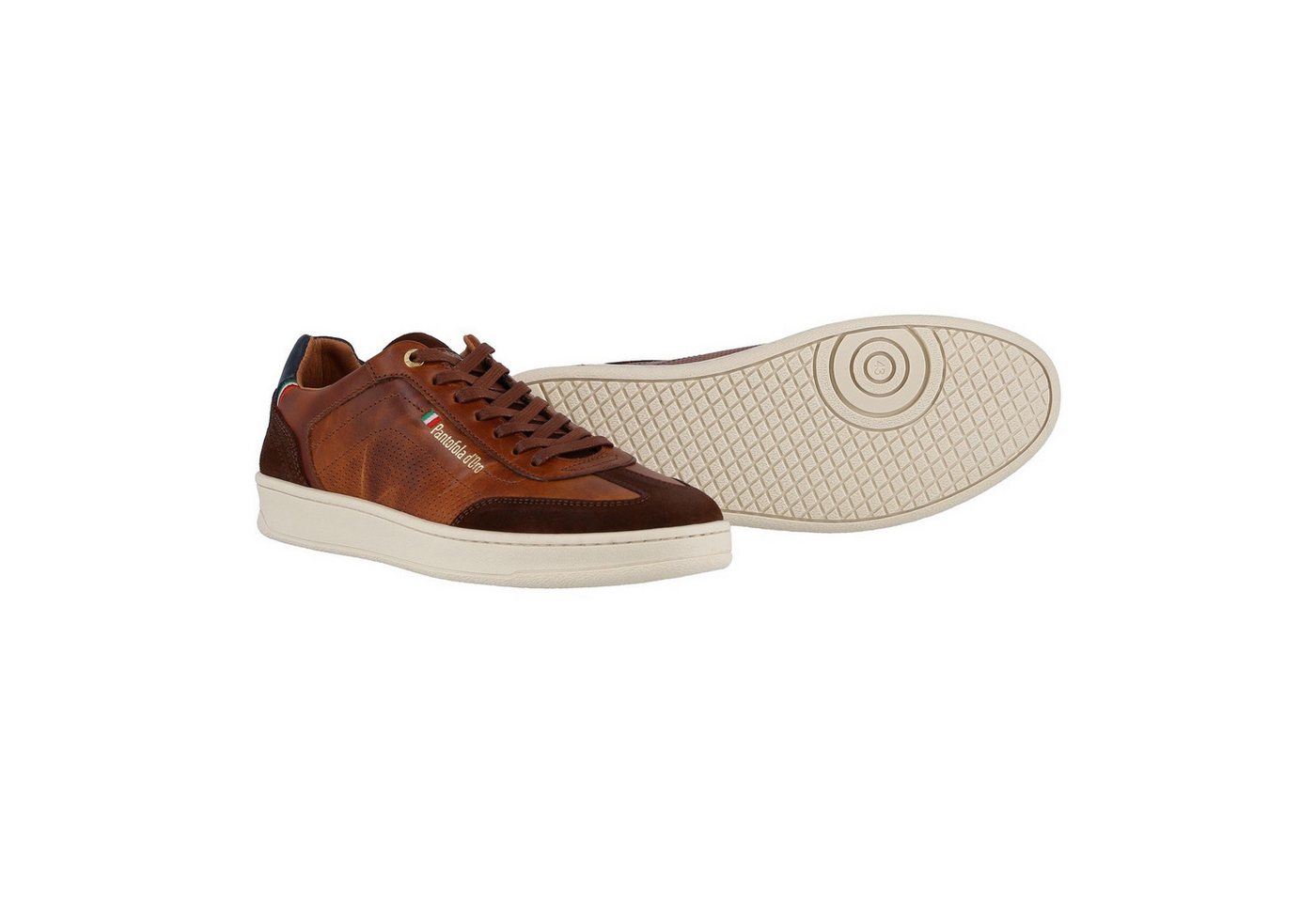 Pantofola d´Oro Messina Low Leder braun Herren Sneaker von Pantofola d´Oro