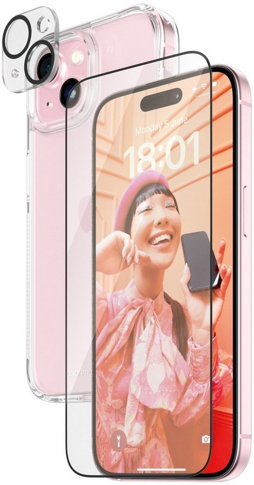 PanzerGlass Handytasche PanzerGlass 3-in-1-Pack iPhone 15 von PanzerGlass