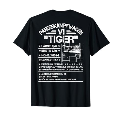 Panzerfahrer Panzerkampfwagen VI Tiger Panzer T-Shirt von Panzerfahrer und Panzer Designs