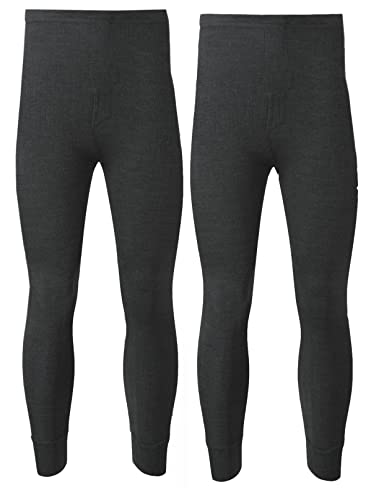 2 Stück Herren Thermohose Lange Unterhose Warme Unterwäsche Baselayer, S M L XL XXL Thermo, Schwarz , 41-44.5 von Panzy