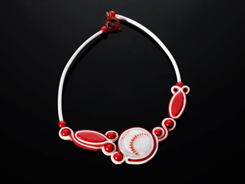 Soutache-Halskette „Baseball" Soutache-Halskette „Baseball" von PaolaGriffoShop