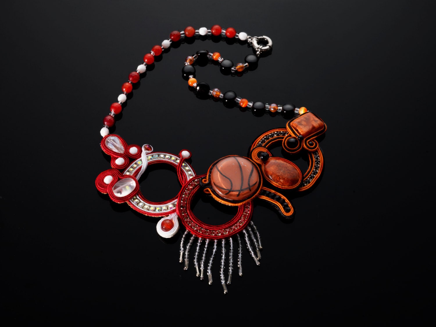 Soutache-Halskette „Basketball" Soutache-Halskette „Basketball" von PaolaGriffoShop