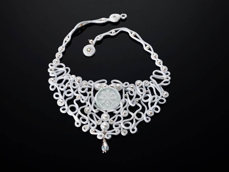 Soutache-Halskette „Schneewittchen" Soutache-Halskette „Schneewittchen" von PaolaGriffoShop