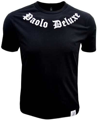 Paolo Deluxe® T-Shirt Black/White mit Logo am Arm (M) von Paolo Deluxe