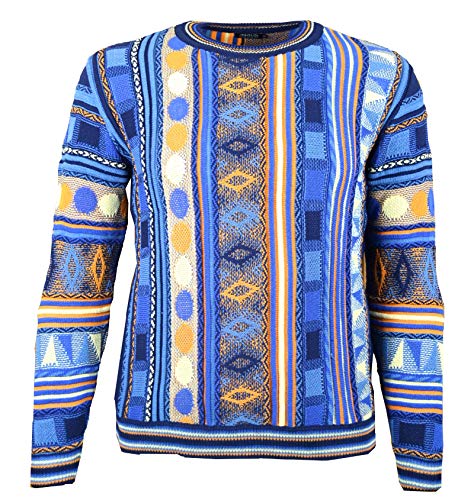 Paolo Deluxe Goldline Sweater Modell Django Blau/Gelb (56) von Paolo Deluxe