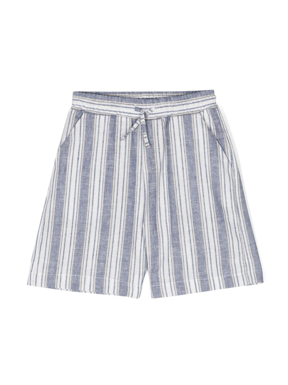 Paolo Pecora Kids Gestreifte Shorts mit Stretchbund - Blau von Paolo Pecora Kids