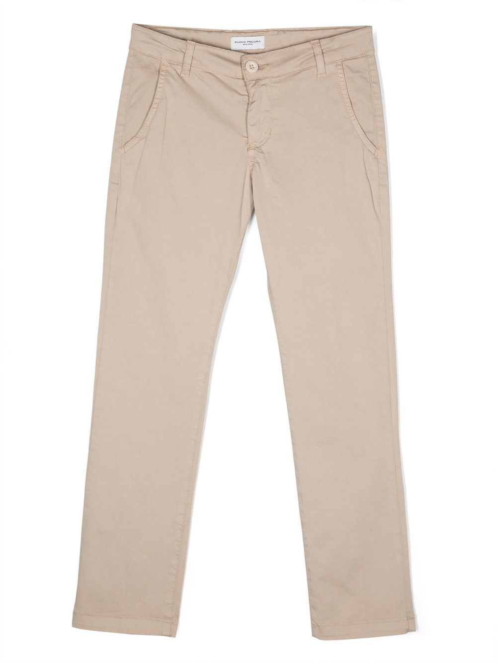 Paolo Pecora Kids Halbhohe Slim-Fit-Hose - Nude von Paolo Pecora Kids