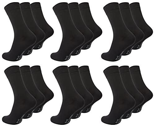 Paolo Renzo Business-Socken 18 Paar Hochwertige Baumwoll Socken Anzugssocken Größe 39/42 Schwarz von Paolo Renzo