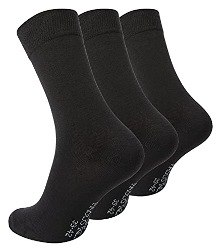 Paolo Renzo Business-Socken 3 Paar Hochwertige Baumwoll Socken Anzugssocken Größe 43/46 Schwarz von Paolo Renzo