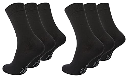 Paolo Renzo Business-Socken 6 Paar Hochwertige Baumwoll Socken Anzugssocken Größe 39/42 Schwarz von Paolo Renzo