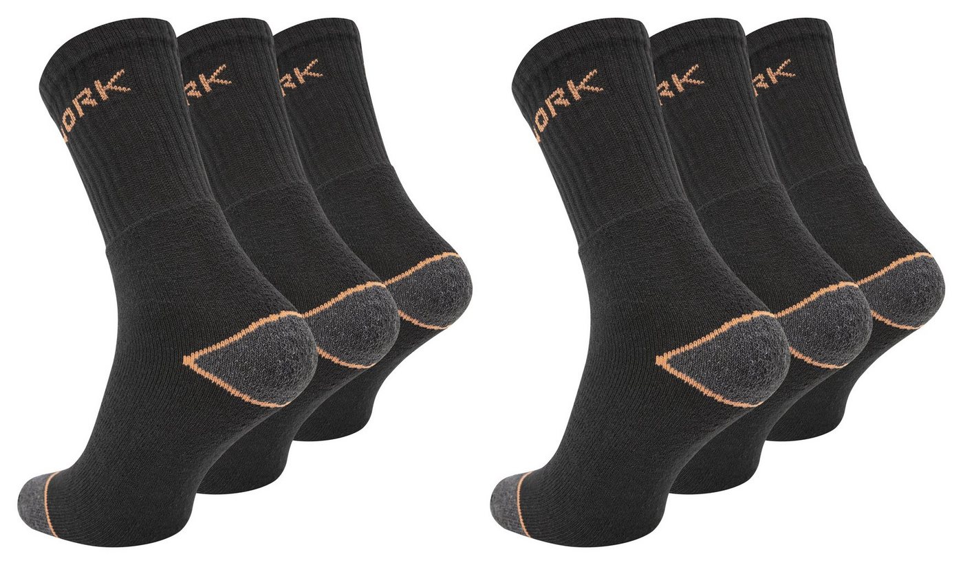 Paolo Renzo Businesssocken Berufssocken - Work Socken, für Arbeits- und Trekkingschuhe geeignet (6-Paar, Robuste Atmungsaktive Herren Work Socks mit verstärkter Ferse) Berufssocken - Work Socken, für Arbeits- und Trekkingschuhe geeignet von Paolo Renzo