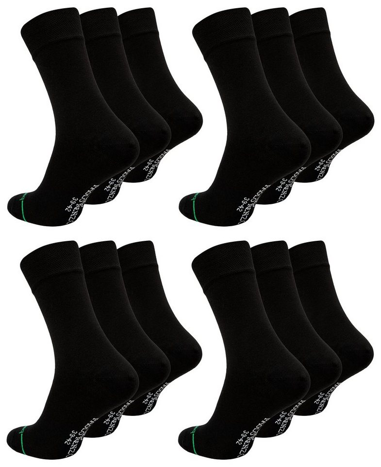 Paolo Renzo Gesundheitssocken aus hochwertiger Bambus Viskose (12-Paar) Atmungsaktive Herren Business Socken / Casual Socken - Geruchshemmend von Paolo Renzo