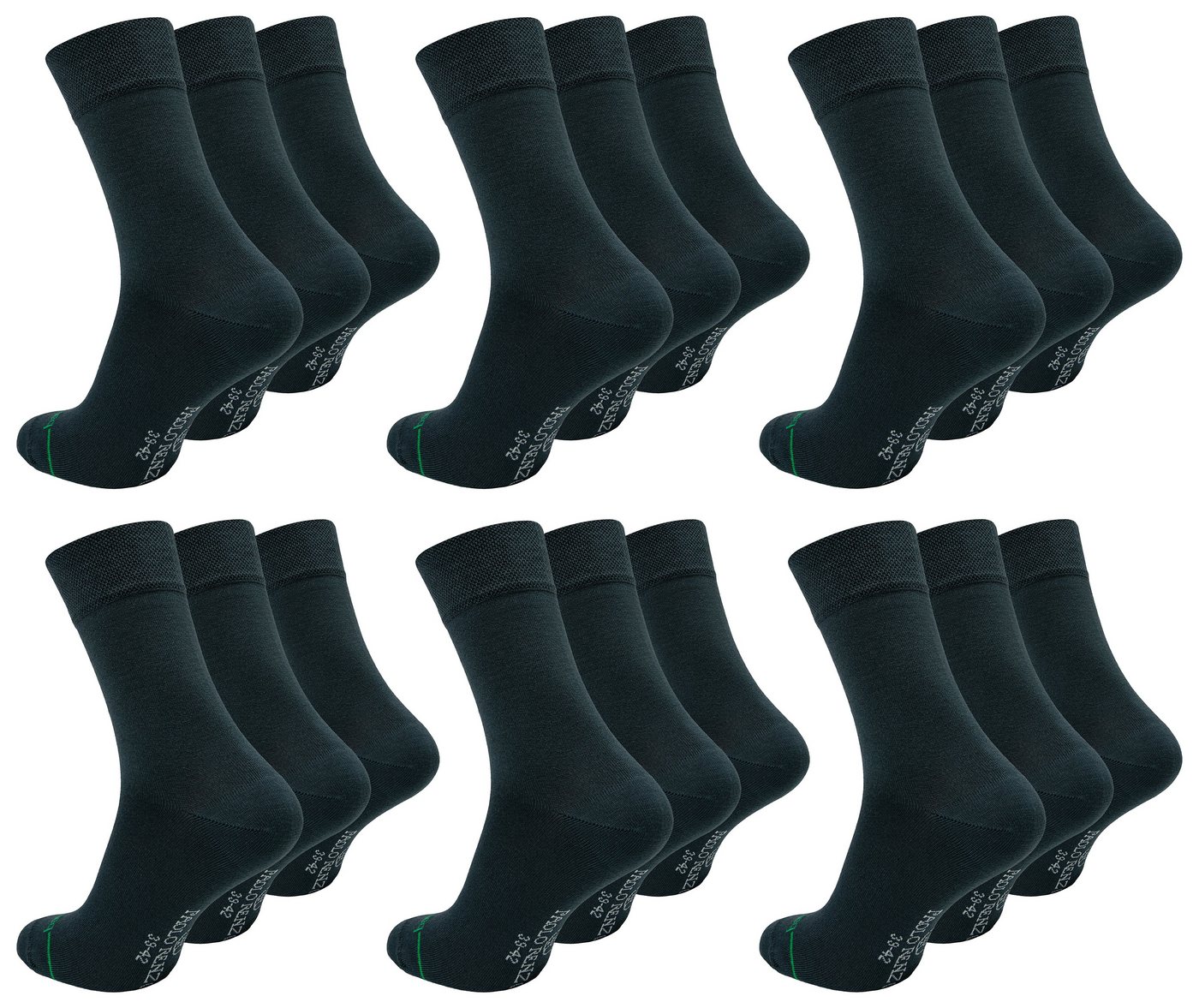 Paolo Renzo Gesundheitssocken aus hochwertiger Bambus Viskose (18-Paar) Atmungsaktive Herren Business Socken / Casual Socken - Geruchshemmend von Paolo Renzo