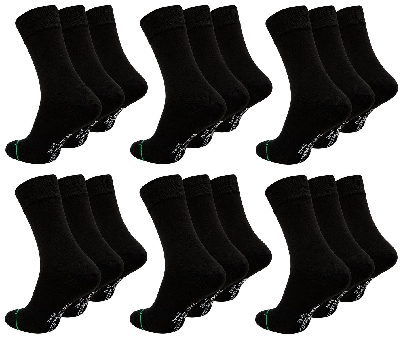 Paolo Renzo Gesundheitssocken aus hochwertiger Bambus Viskose (18-Paar) Atmungsaktive Herren Business Socken / Casual Socken - Geruchshemmend von Paolo Renzo