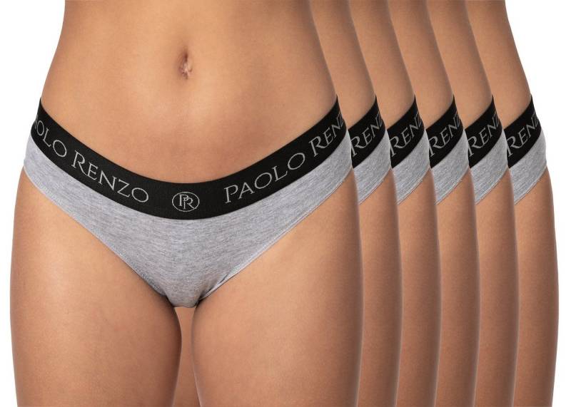 Paolo Renzo Slip Sports-Collection Atmungsaktive & Hautsympatische Damen Slips (6-St) Sport Slips aus hochwertiger Baumwolle von Paolo Renzo