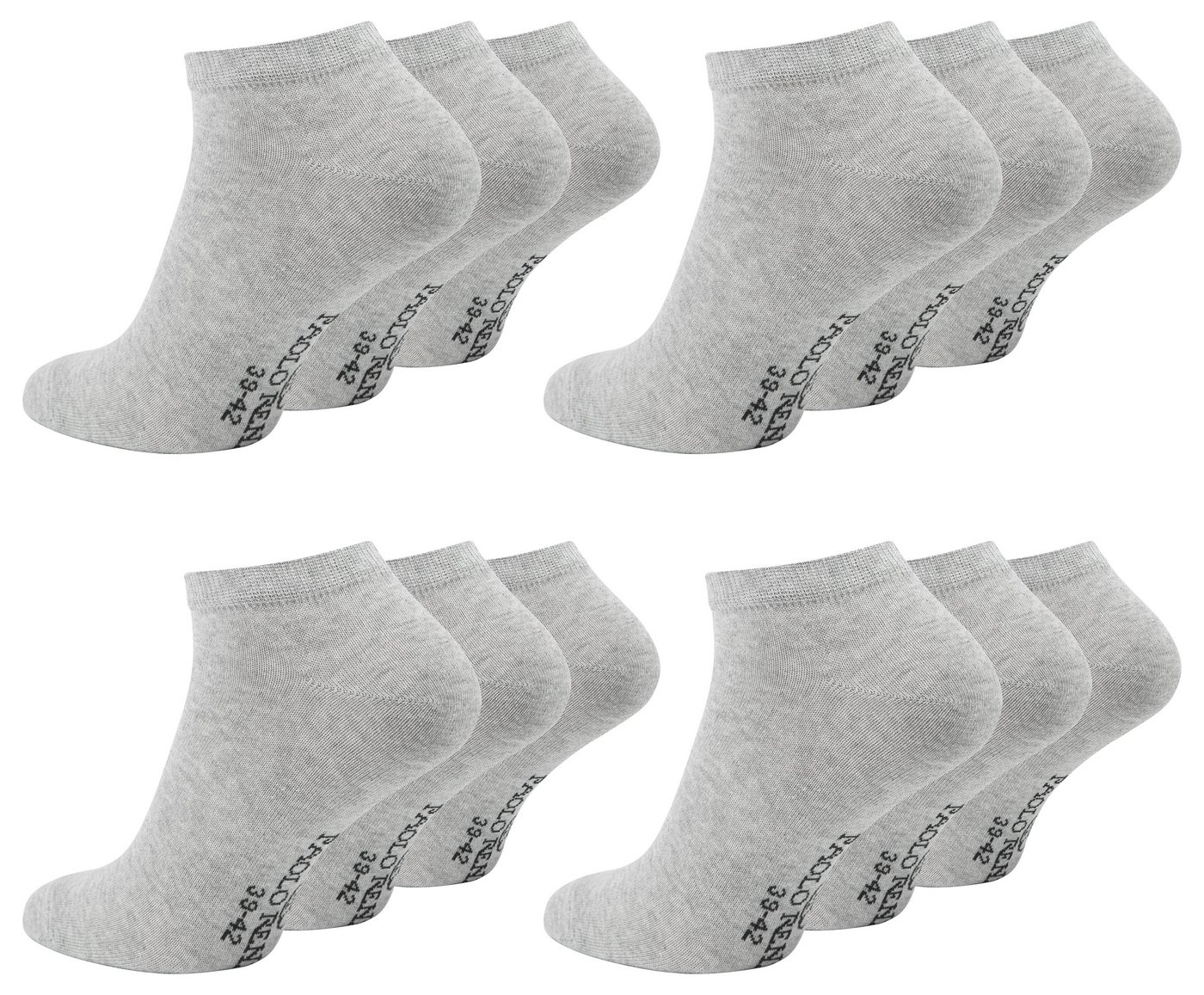 Paolo Renzo Sneakersocken für Herren und Damen (12-Paar) Atmungsaktive Unisex Sneaker Socken aus hochwertiger Baumwolle von Paolo Renzo