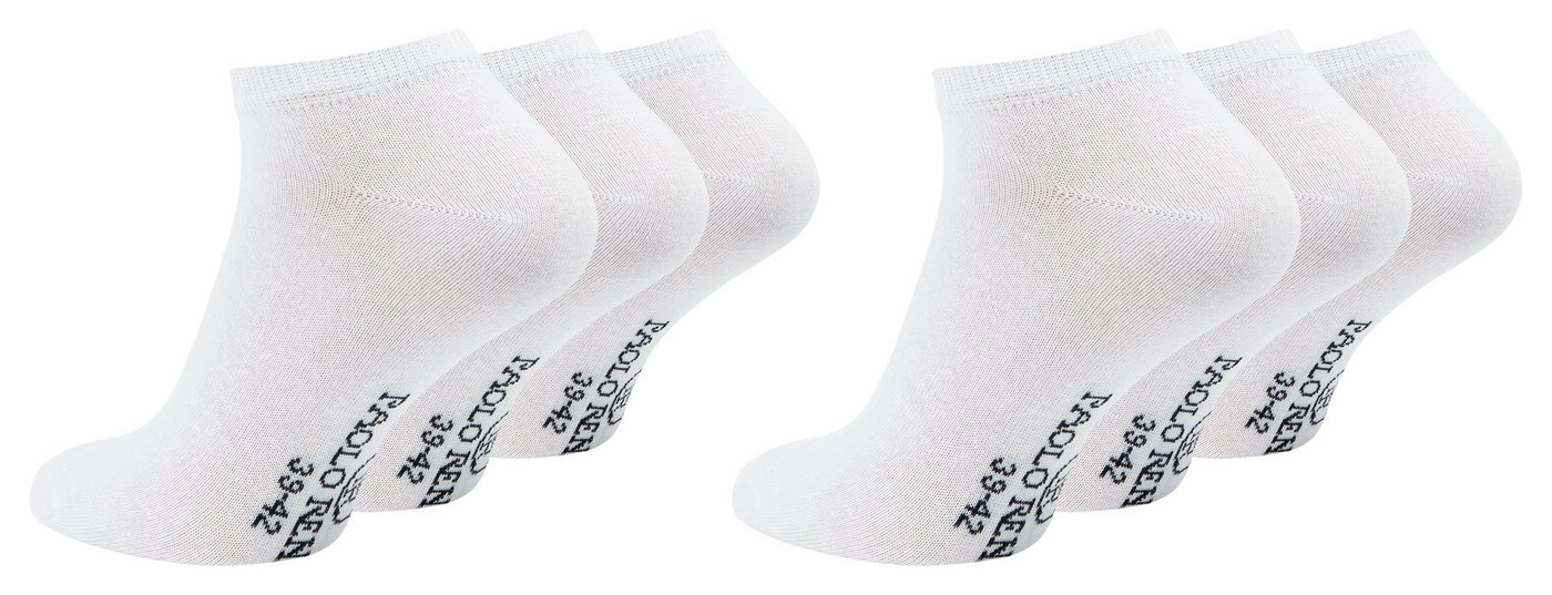 Paolo Renzo Sneakersocken für Herren und Damen (6-Paar) Atmungsaktive Unisex Sneaker Socken aus hochwertiger Baumwolle von Paolo Renzo