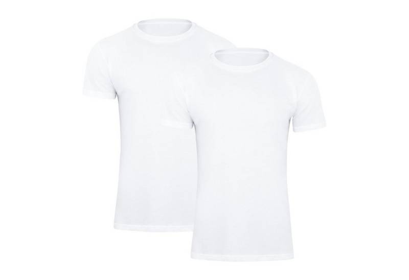 Paolo Renzo T-Shirt (2-tlg) Rundhals Basic T-Shirt O-Neck 2,4 oder 8 Stück - Shirt mit Rundhalsausschnitt aus 100% Baumwolle - Weiß oder Schwarz von Paolo Renzo