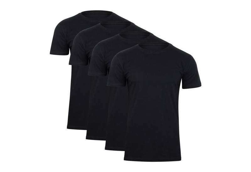 T-Shirt (4-tlg) Rundhals Basic T-Shirt O-Neck 2,4 oder 8 Stück - Shirt mit Rundhalsausschnitt aus 100% Baumwolle - Weiß oder Schwarz von Paolo Renzo