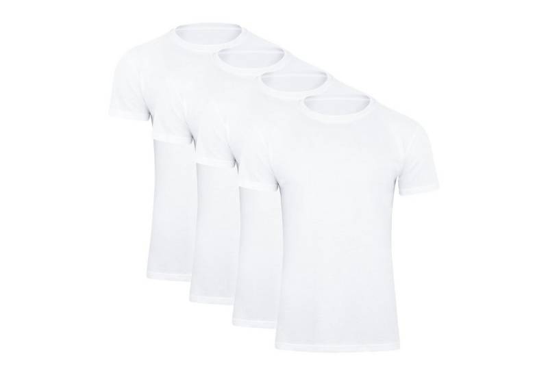 T-Shirt (4-tlg) Rundhals Basic T-Shirt O-Neck 2,4 oder 8 Stück - Shirt mit Rundhalsausschnitt aus 100% Baumwolle - Weiß oder Schwarz von Paolo Renzo