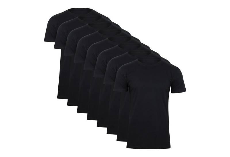 Paolo Renzo T-Shirt (8-tlg) Rundhals Basic T-Shirt O-Neck 2,4 oder 8 Stück - Shirt mit Rundhalsausschnitt aus 100% Baumwolle - Weiß oder Schwarz von Paolo Renzo