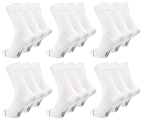 Paolo Renzo Unisex Bambus Business Socken 18 Paar Bambussocken für Damen und Herren Geruchshemmend Größe 43/46 Weiß von Paolo Renzo