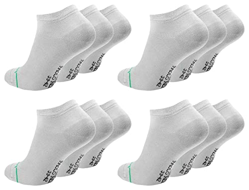 Paolo Renzo Unisex Bambus Sneaker Socken 12 Paar Bambus Sneakersocken für Damen und Herren Kurze Socken Geruchshemmend Größe 43/46 Hellgrau von Paolo Renzo