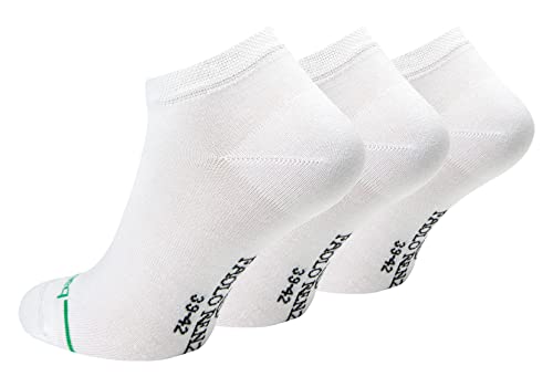 Paolo Renzo Unisex Bambus Sneaker Socken 3 Paar Bambus Sneakersocken für Damen und Herren Kurze Socken Geruchshemmend Größe 43/46 Weiß von Paolo Renzo