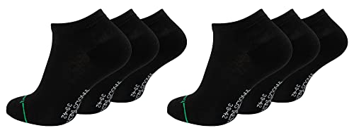 Paolo Renzo Unisex Bambus Sneaker Socken 6 Paar Bambus Sneakersocken für Damen und Herren Kurze Socken Geruchshemmend Größe 35/38 Schwarz von Paolo Renzo