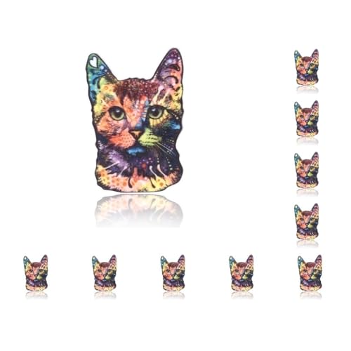 Broschen Cartoons Katze Acryl Vintage Stil Anstecknadeln Rucksack Abzeichen DIY Handwerk Clips Kleidung Jungen Mädchen M1, M3, Kunststoff von Paowsietiviity