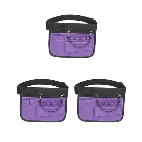 Gürteltasche für Krankenschwestern, verstellbar, Oxford-Stoff, Violett, 3er-Set (lila), 26.5x21cm von Paowsietiviity