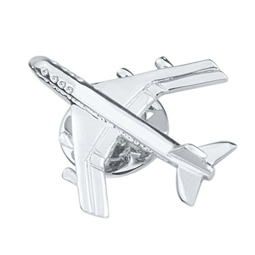 Herren-Brosche mit silberfarbenem Flugzeug-Knopf-Clip, Schmuck, Geschenk, 2.1 x 2.5cm, Kunststoff von Paowsietiviity