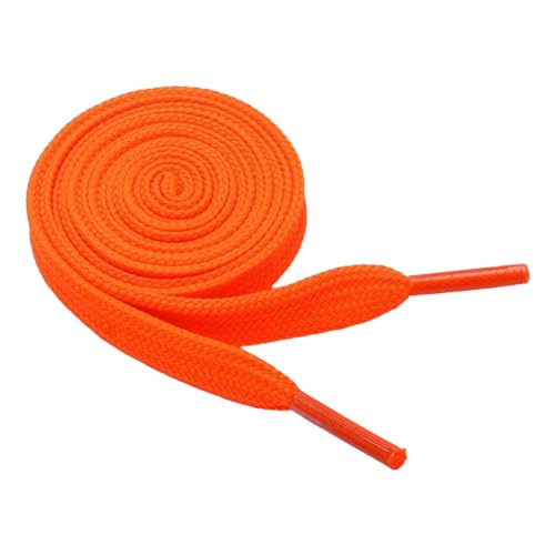 Paowsietiviity 1 Paar flache Schnürsenkel, Schnürsenkel, athletisch, Sport, Segeltuch, Schuhe, Stiefel, waschbar, wiederverwendbar, Schnürsenkel, Kordelseil, Herren, schwarz, 0,5 m, Orange, 0,8 m, von Paowsietiviity