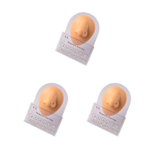 Paowsietiviity 12 Stück Fake Ohrring Nasenstecker Mehrzweck-Verarbeitung Exquisite glatte Oberfläche Make-up Zubehör Unisex Nicht-Piercing-Clip, 0.3cm, Kunststoff von Paowsietiviity